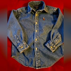 Two boys Ralph Lauren button down shirts 5T